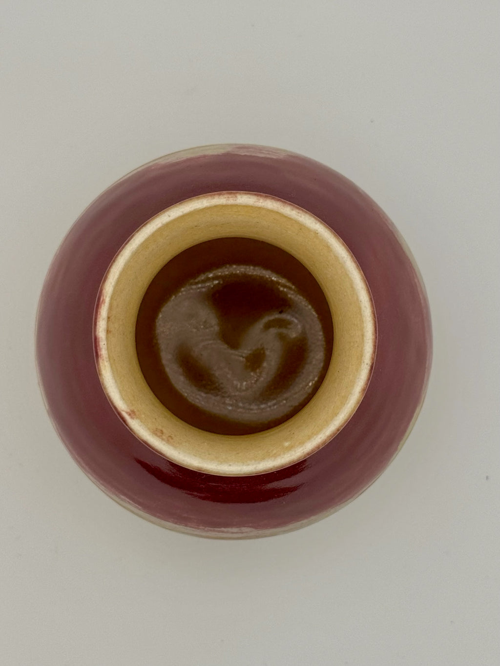 Top View of Crimson Horizon Vase