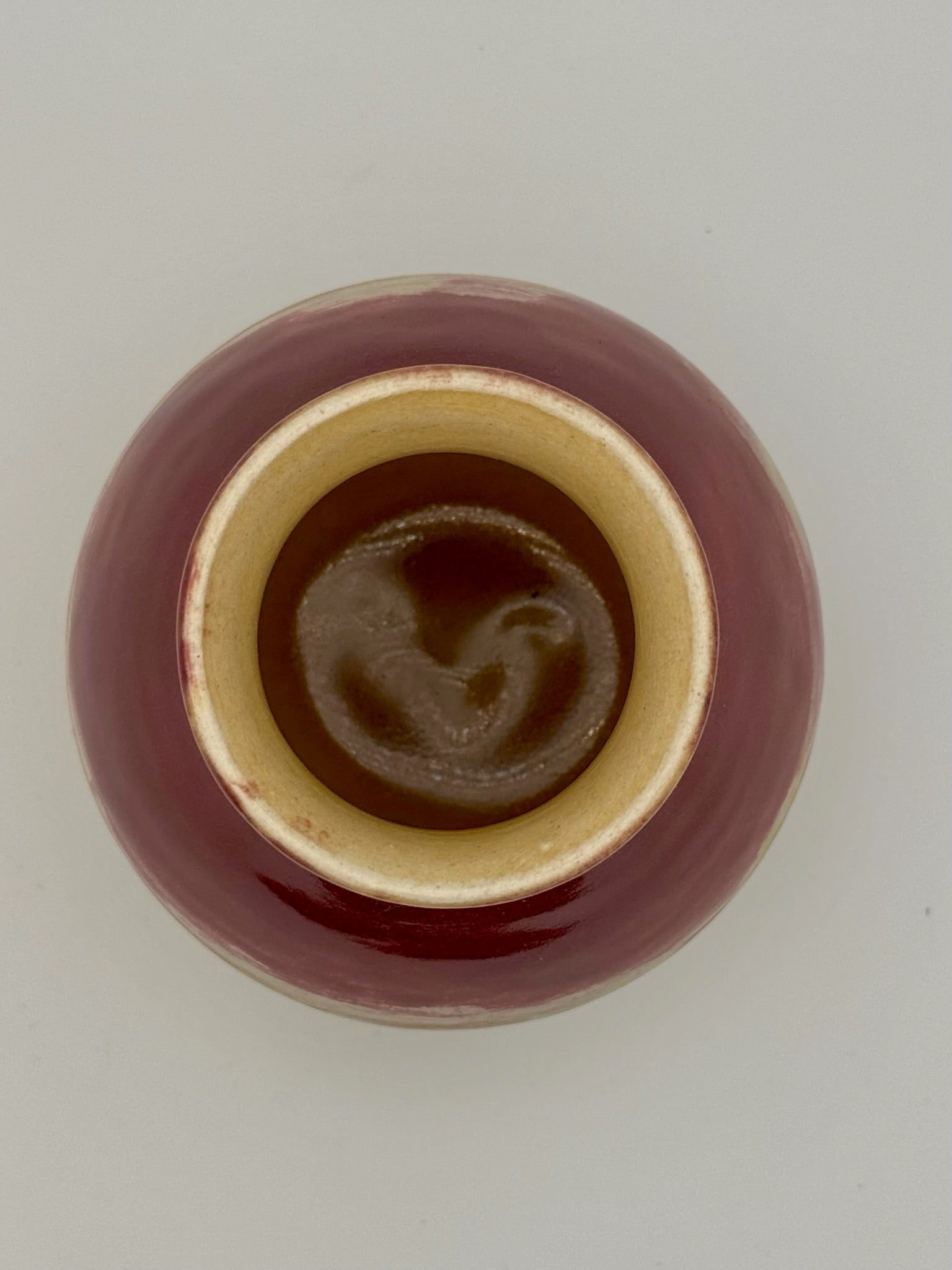 Top View of Crimson Horizon Vase