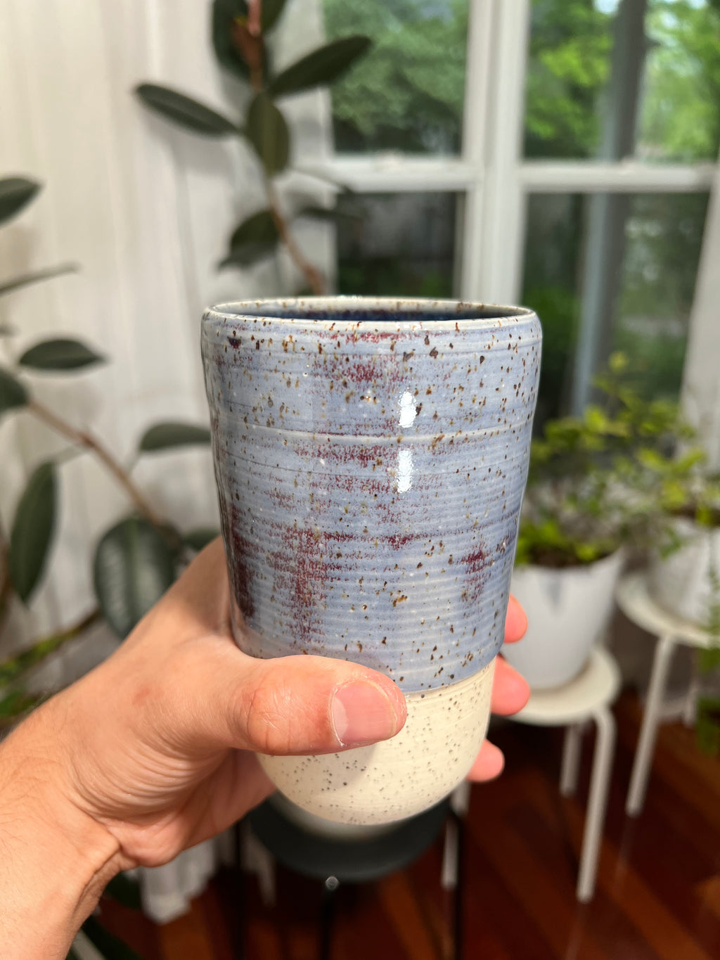 Large Plum and Blue Tumbler