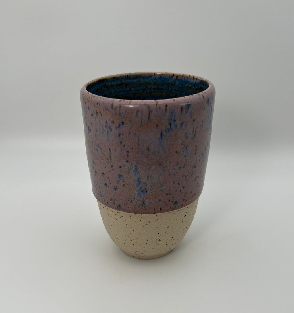 Small Lavender with Blue Speckles Tumbler