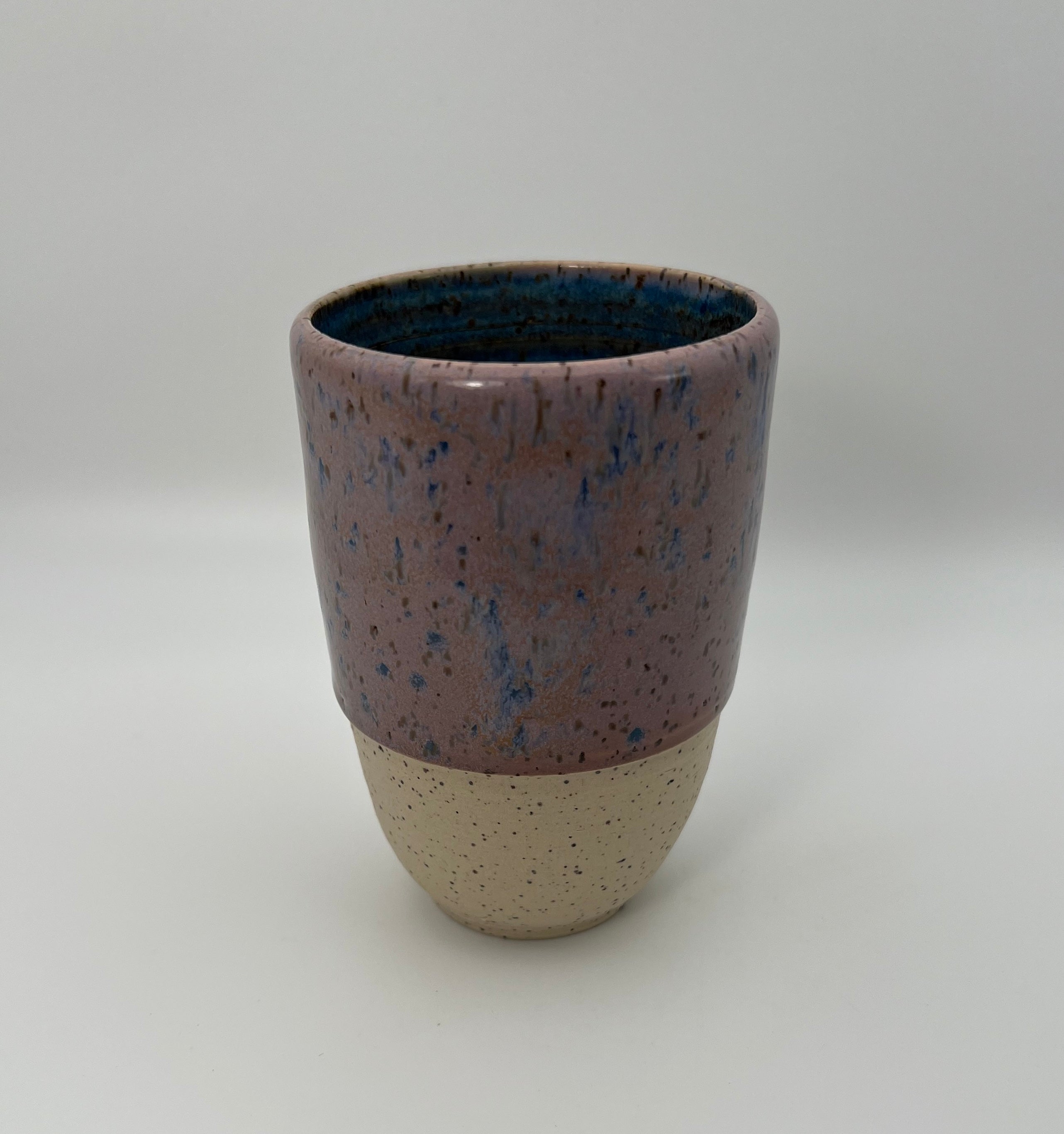 Small Lavender with Blue Speckles Tumbler