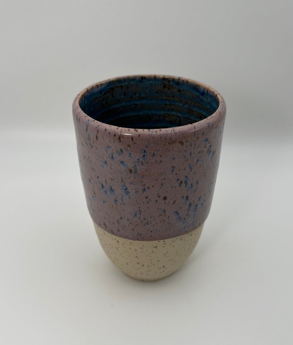 Small Lavender with Blue Speckles Tumbler