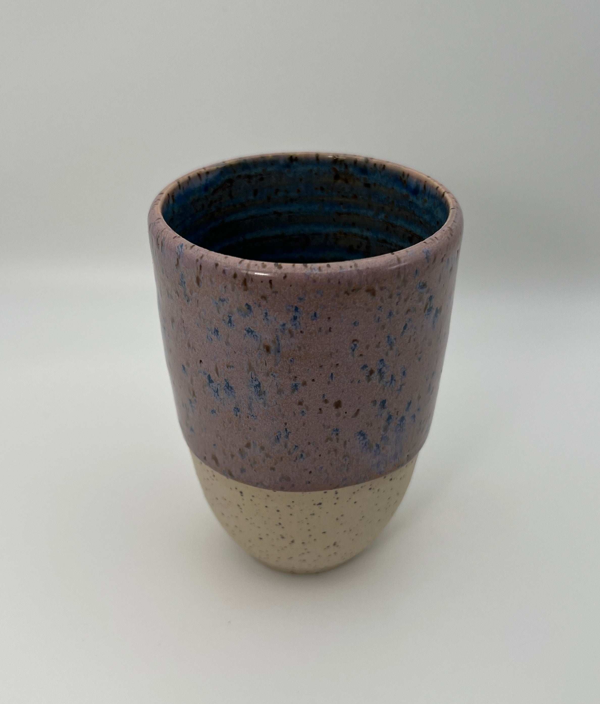 Small Lavender with Blue Speckles Tumbler