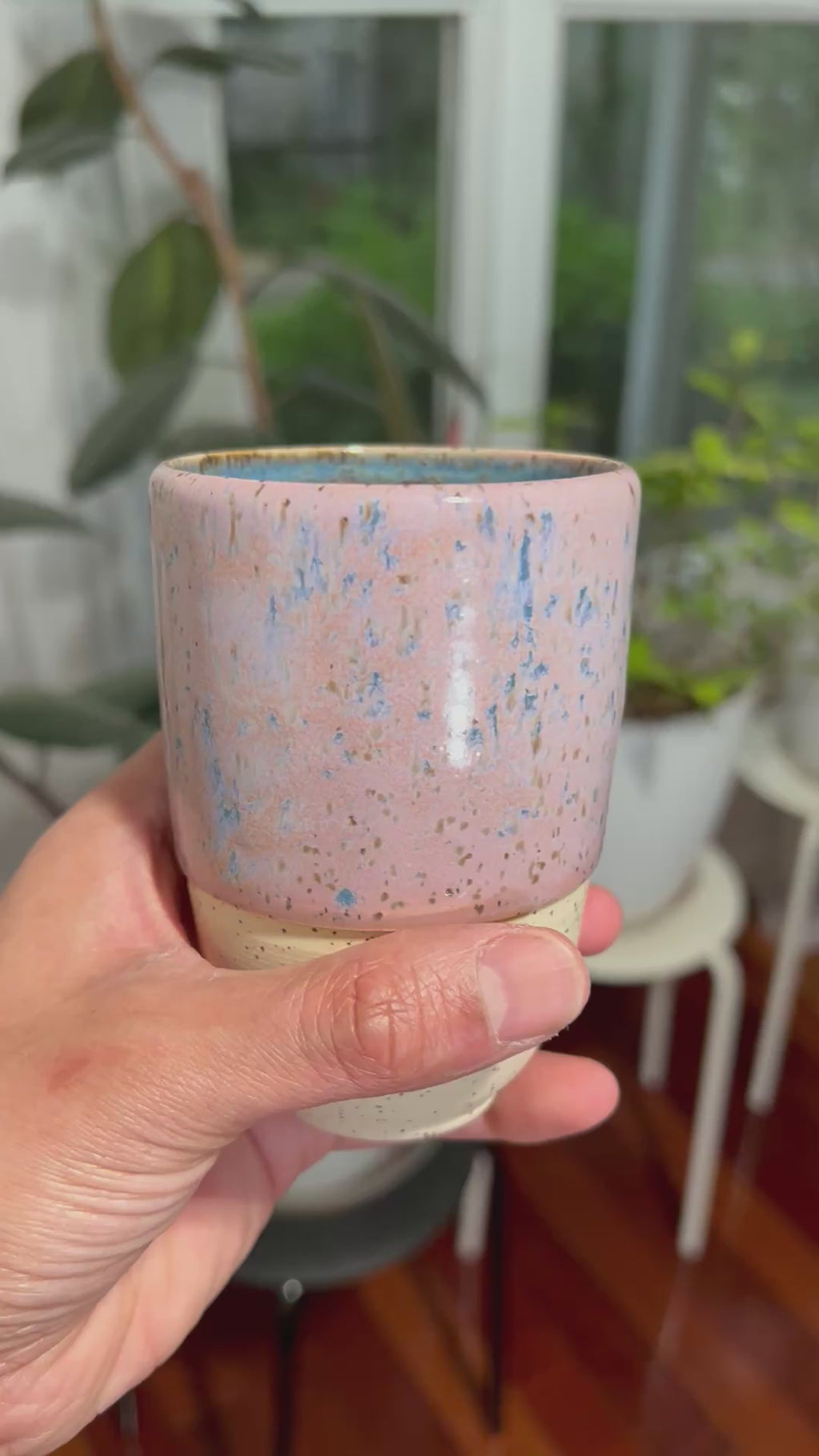 Small Lavender with Blue Speckles Tumbler
