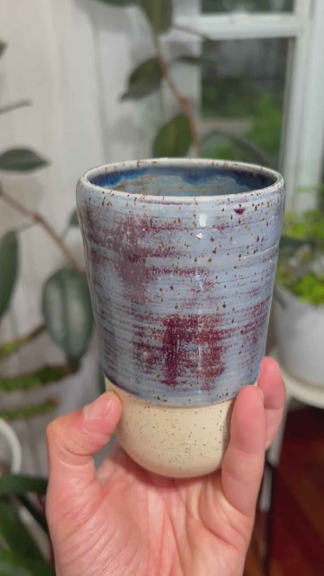 Large Plum and Blue Tumbler